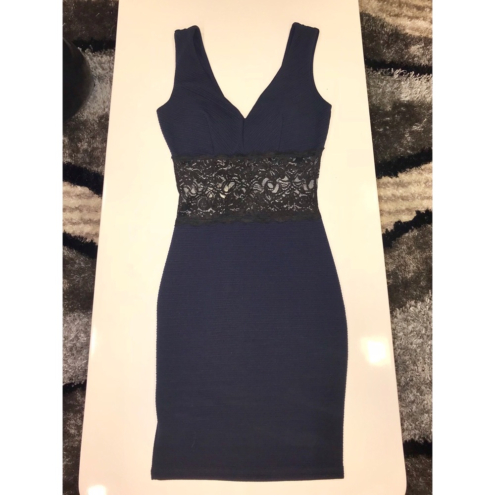 Blue skin tight dress